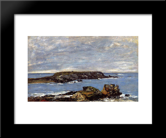 Camaret, The Toulinguet 20x24 Black Modern Wood Framed Art Print Poster by Boudin, Eugene