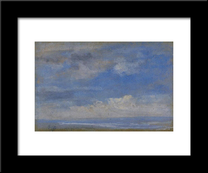 Clouds 20x24 Black Modern Wood Framed Art Print Poster by Boudin, Eugene