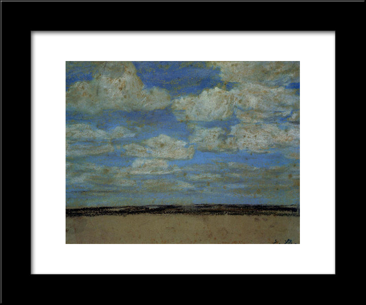 Fine Weather On The Estuary 20x24 Black Modern Wood Framed Art Print Poster by Boudin, Eugene