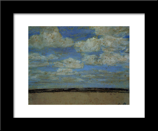 Fine Weather On The Estuary 20x24 Black Modern Wood Framed Art Print Poster by Boudin, Eugene