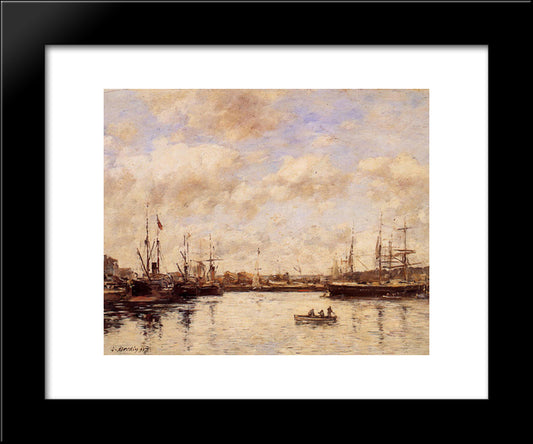 Le Havre 20x24 Black Modern Wood Framed Art Print Poster by Boudin, Eugene