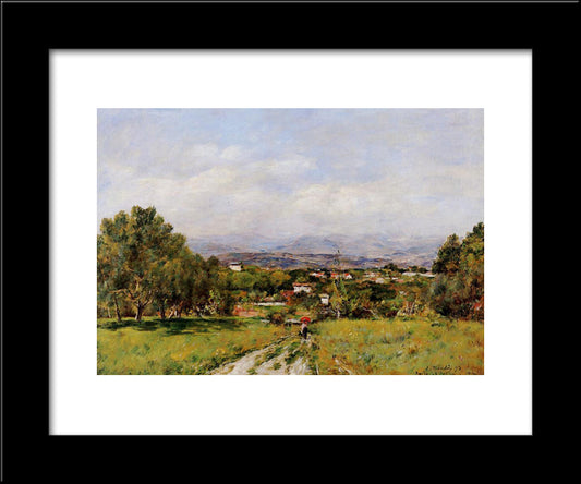 Near Antibes 20x24 Black Modern Wood Framed Art Print Poster by Boudin, Eugene