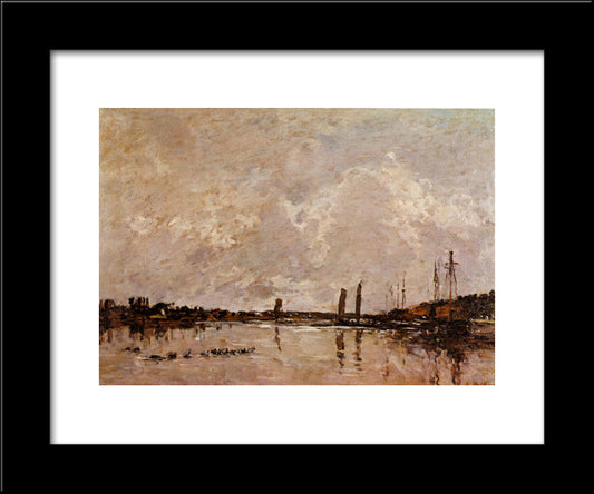 Near Faou 20x24 Black Modern Wood Framed Art Print Poster by Boudin, Eugene