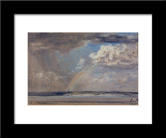Norman Beach, Arcenciel 20x24 Black Modern Wood Framed Art Print Poster by Boudin, Eugene