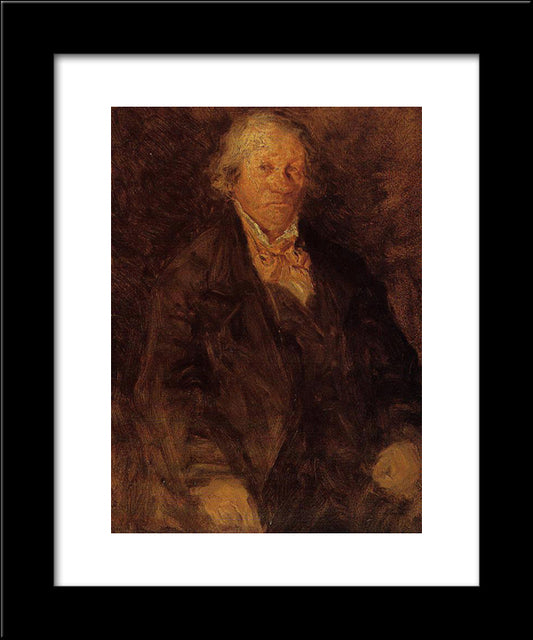 Portrait Of The Artist'S Father (Leonard-Sebastien Boudin) 20x24 Black Modern Wood Framed Art Print Poster by Boudin, Eugene