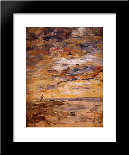 Sky At Sunset 20x24 Black Modern Wood Framed Art Print Poster by Boudin, Eugene