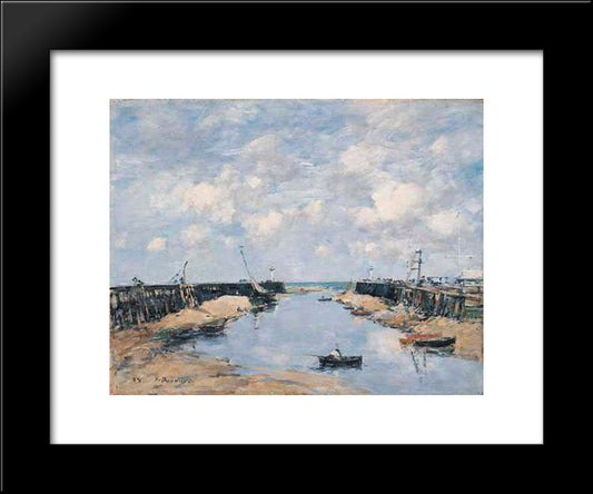 The Entrance 20x24 Black Modern Wood Framed Art Print Poster by Boudin, Eugene