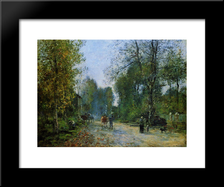 Trouville, Le Chemin De La Corderie 20x24 Black Modern Wood Framed Art Print Poster by Boudin, Eugene