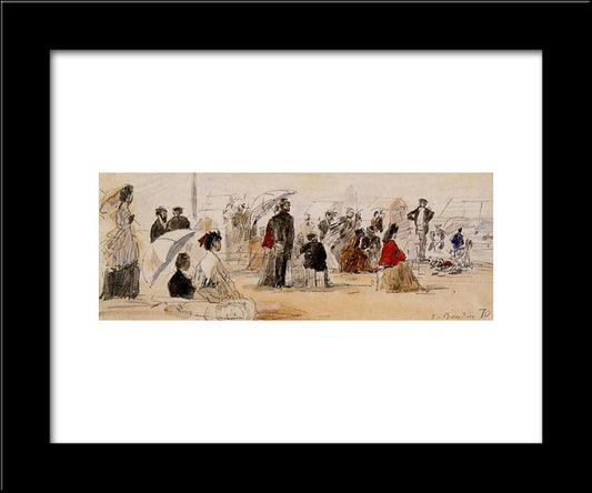 Untitled 20x24 Black Modern Wood Framed Art Print Poster by Boudin, Eugene