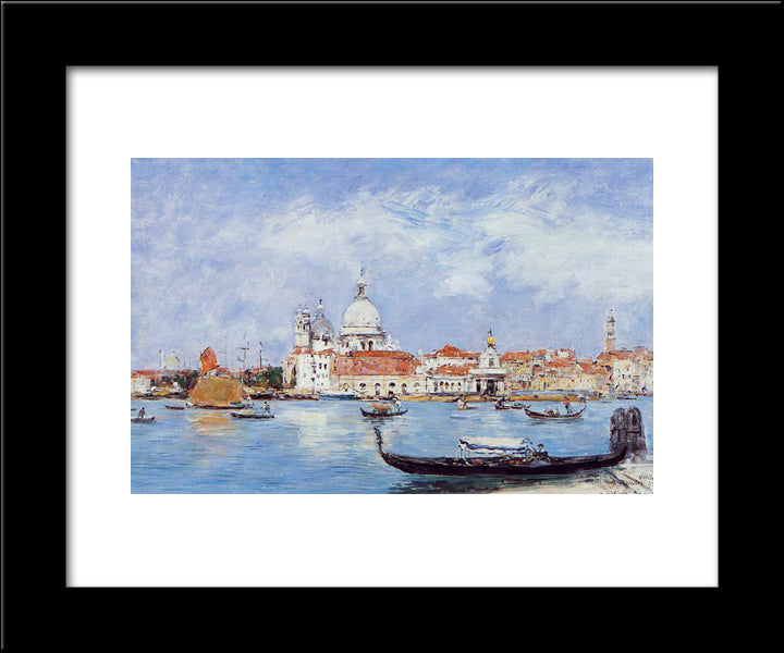 Venice, View From The Grand Canal 20x24 Black Modern Wood Framed Art Print Poster by Boudin, Eugene