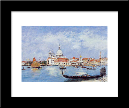 Venice, View From The Grand Canal 20x24 Black Modern Wood Framed Art Print Poster by Boudin, Eugene