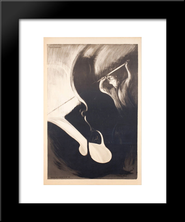 Le Fondeur (The Foundry) 20x24 Black Modern Wood Framed Art Print Poster by Carriere, Eugene