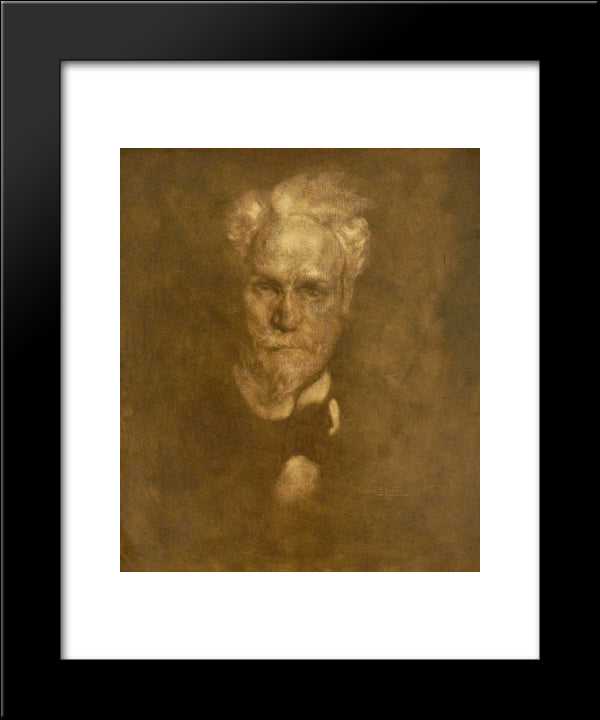 Portrait De Henri Rochefort 20x24 Black Modern Wood Framed Art Print Poster by Carriere, Eugene