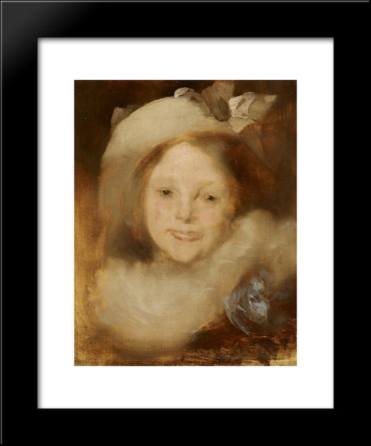 Portrait Of Lise Carriere 20x24 Black Modern Wood Framed Art Print Poster by Carriere, Eugene