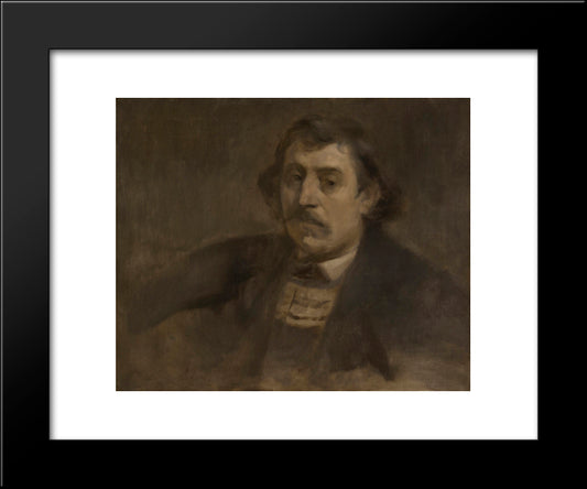 Portrait Of Paul Gauguin 20x24 Black Modern Wood Framed Art Print Poster by Carriere, Eugene
