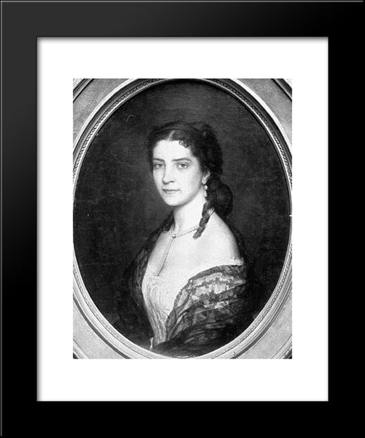 Baroness Von Scholl 20x24 Black Modern Wood Framed Art Print Poster by Blaas, Eugene de