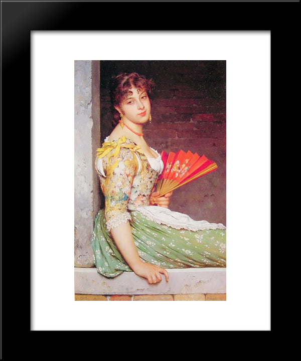 Daydreaming 20x24 Black Modern Wood Framed Art Print Poster by Blaas, Eugene de