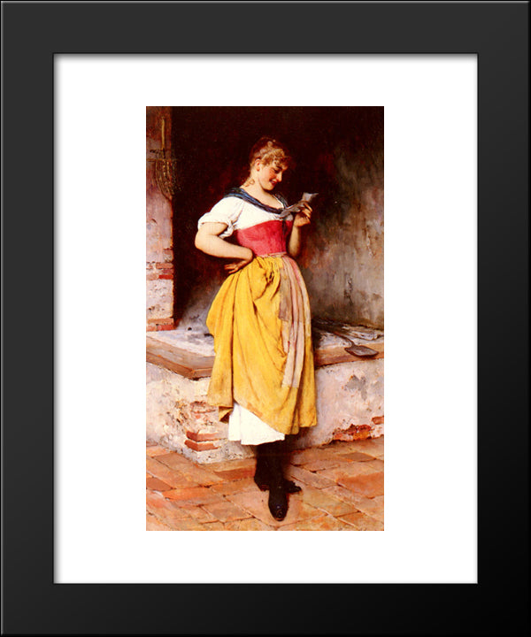 Good News 20x24 Black Modern Wood Framed Art Print Poster by Blaas, Eugene de