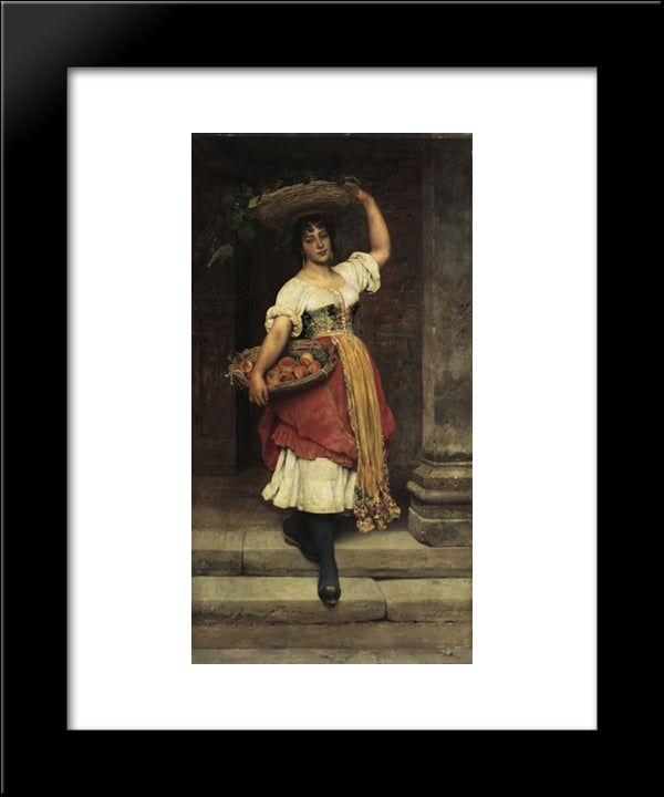 Lisa 20x24 Black Modern Wood Framed Art Print Poster by Blaas, Eugene de