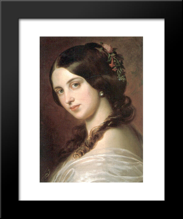 Madchenbildnis 20x24 Black Modern Wood Framed Art Print Poster by Blaas, Eugene de