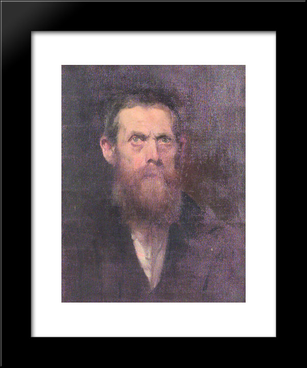 Self-Portrait 20x24 Black Modern Wood Framed Art Print Poster by Blaas, Eugene de