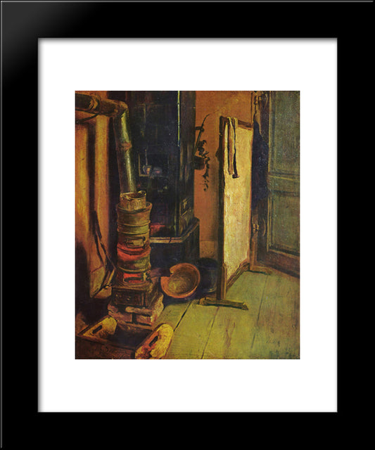A Corner Of The Studio 20x24 Black Modern Wood Framed Art Print Poster by Delacroix, Eugene