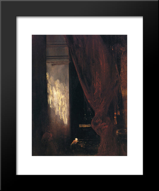 Interior Of A Chapel 20x24 Black Modern Wood Framed Art Print Poster by Delacroix, Eugene