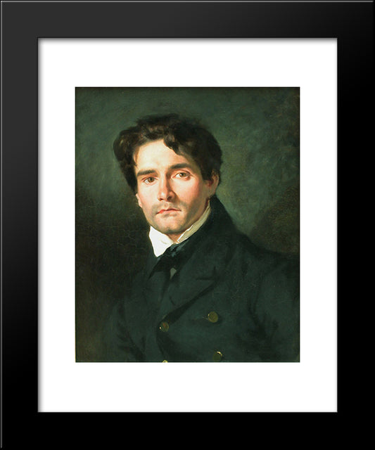 Leon Riesener 20x24 Black Modern Wood Framed Art Print Poster by Delacroix, Eugene
