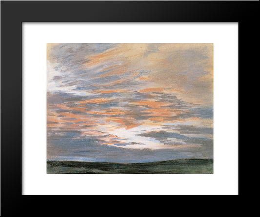 Study Of The Sky At Sunset 20x24 Black Modern Wood Framed Art Print Poster by Delacroix, Eugene