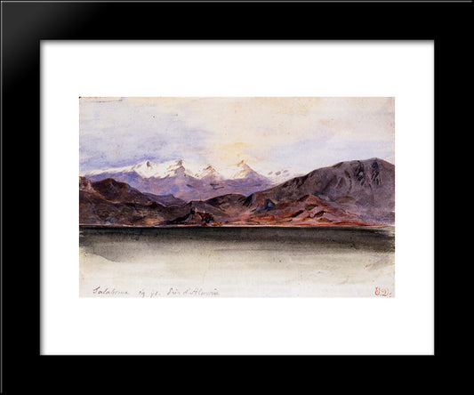 The Coast Of Spain At Salabrena 20x24 Black Modern Wood Framed Art Print Poster by Delacroix, Eugene