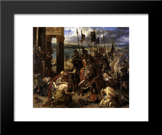 The Crusaders' Entry Into Constantinople, 12Th April 1204, 1840 (Oil On Canvas) 20x24 Black Modern Wood Framed Art Print Poster by Delacroix, Eugene
