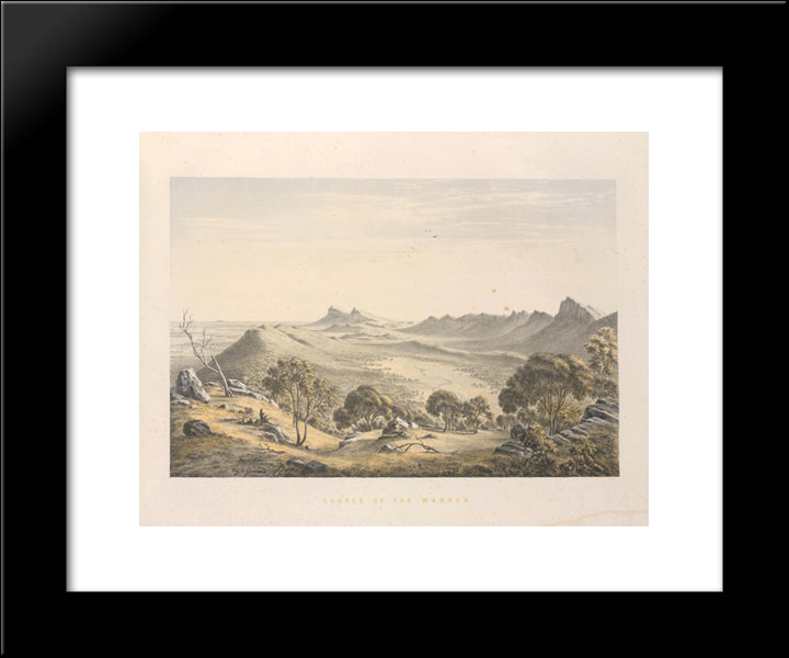 Australian Landscapes 20x24 Black Modern Wood Framed Art Print Poster by von Guerard, Eugene