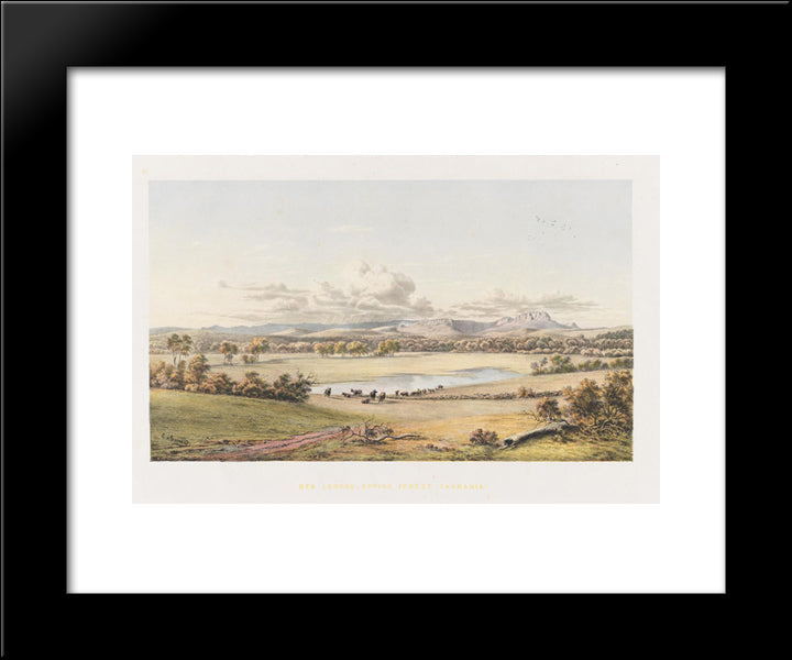 Ben Lomond, Epping Forest, Tasmania 20x24 Black Modern Wood Framed Art Print Poster by von Guerard, Eugene