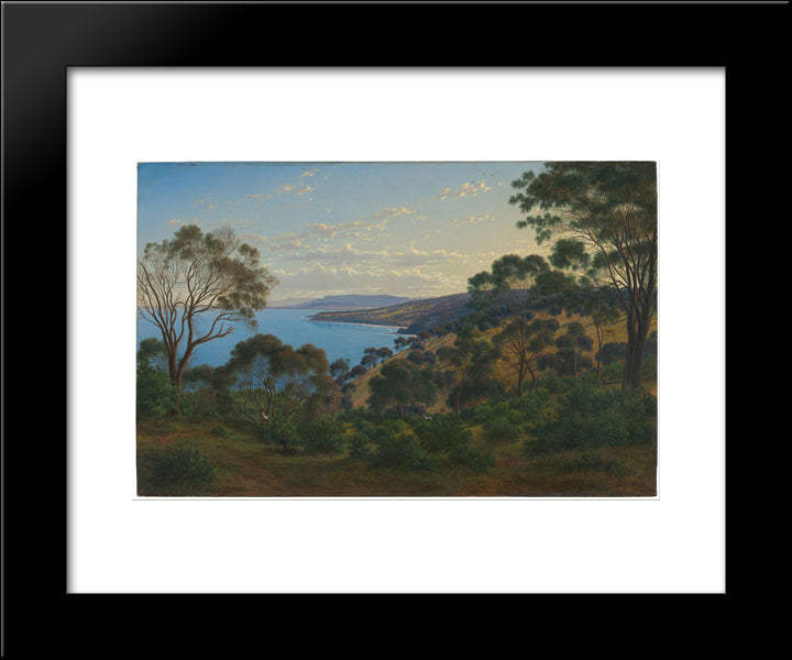 Dandenong Ranges From Beleura 20x24 Black Modern Wood Framed Art Print Poster by von Guerard, Eugene
