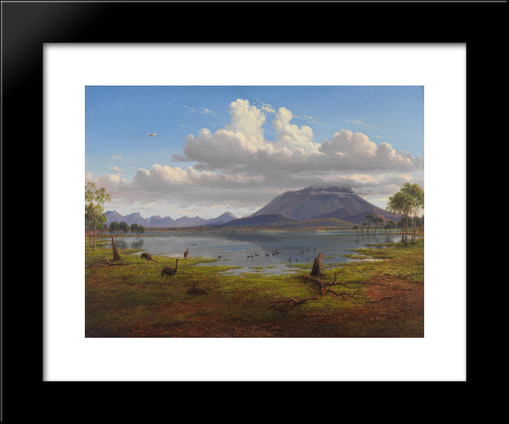 Mount William And Part Of The Grampians In West Victoria 20x24 Black Modern Wood Framed Art Print Poster by von Guerard, Eugene