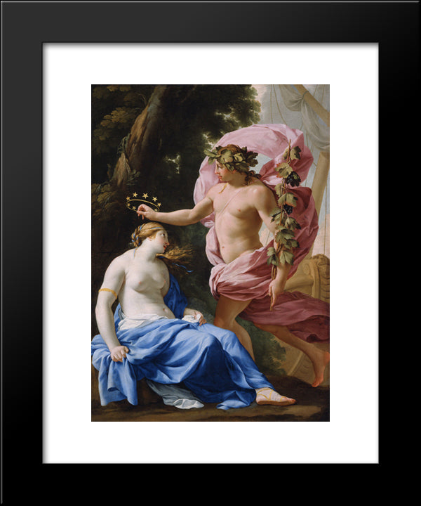 Bacchus And Ariadne 20x24 Black Modern Wood Framed Art Print Poster by Le Sueur, Eustache