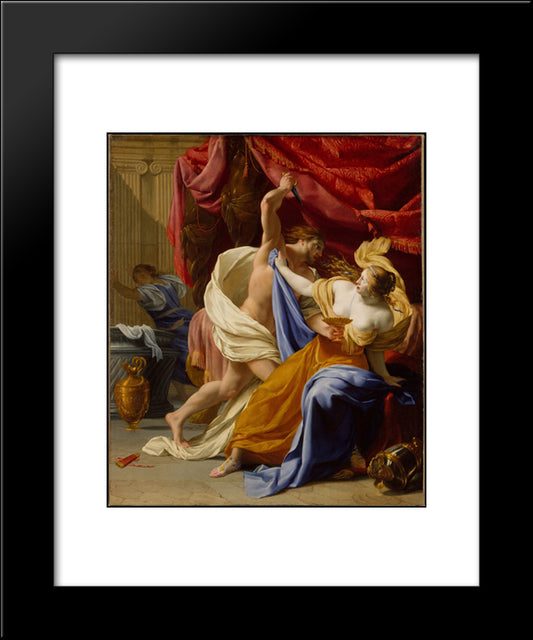 Rape Of Tamar 20x24 Black Modern Wood Framed Art Print Poster by Le Sueur, Eustache