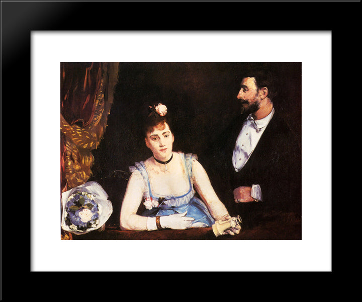 A Box At The Italian Theatre 20x24 Black Modern Wood Framed Art Print Poster by Gonzales, Eva