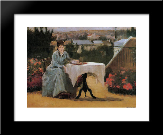 Afternoon Tea (Aka On The Terrace) 20x24 Black Modern Wood Framed Art Print Poster by Gonzales, Eva