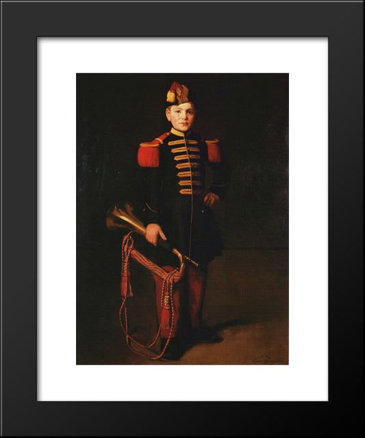 Child With A Pipe 20x24 Black Modern Wood Framed Art Print Poster by Gonzales, Eva