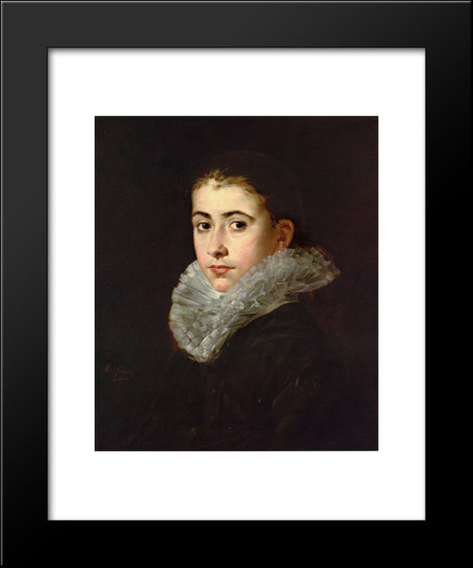 Portrait Of A Young Woman 20x24 Black Modern Wood Framed Art Print Poster by Gonzales, Eva