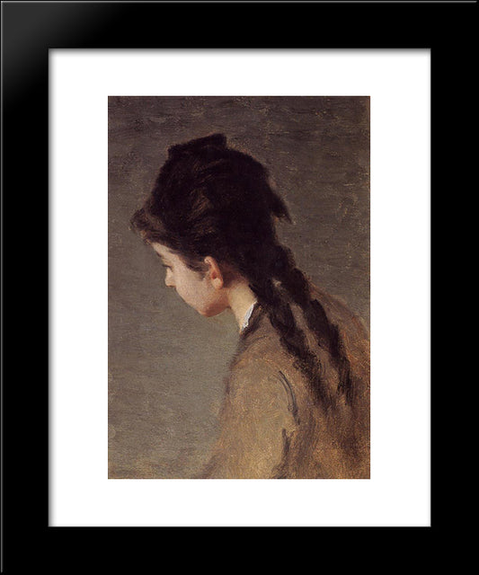 Portrait Of Jeanne Gonzales In Profile 20x24 Black Modern Wood Framed Art Print Poster by Gonzales, Eva