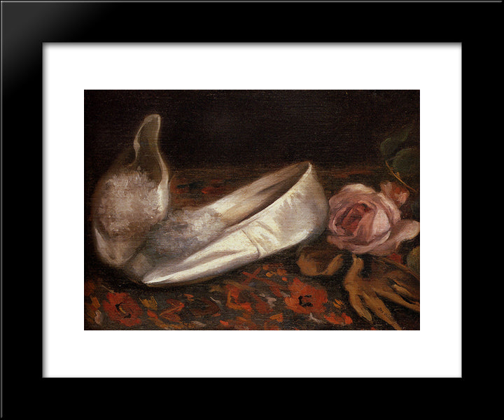 White Shoes 20x24 Black Modern Wood Framed Art Print Poster by Gonzales, Eva