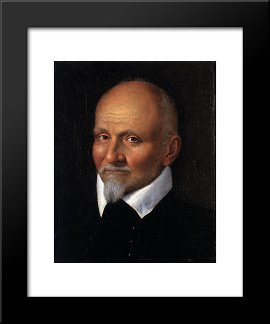 Portrait Of A Man 20x24 Black Modern Wood Framed Art Print Poster by Galizia, Fede