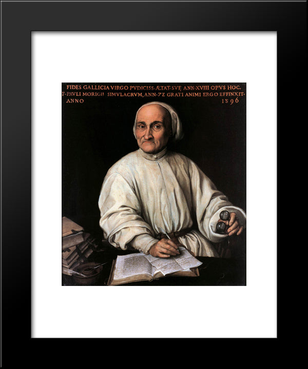 Portrait Of Paolo Morigia 20x24 Black Modern Wood Framed Art Print Poster by Galizia, Fede