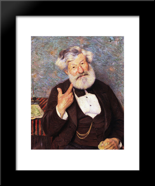 Portrait Of The Doctor 20x24 Black Modern Wood Framed Art Print Poster by Zandomeneghi, Federico