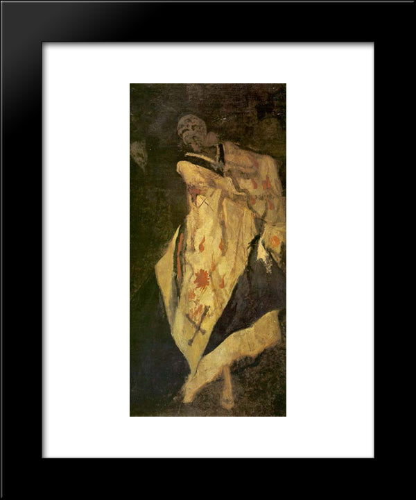 Death At The Ball 20x24 Black Modern Wood Framed Art Print Poster by Rops, Felicien