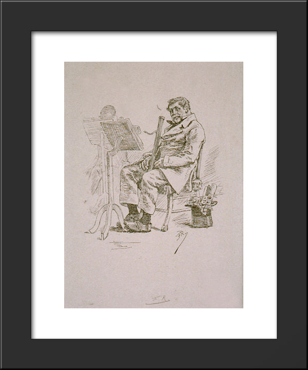 Father Muck 20x24 Black Modern Wood Framed Art Print Poster by Rops, Felicien