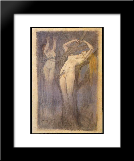 Hamadryad 20x24 Black Modern Wood Framed Art Print Poster by Rops, Felicien