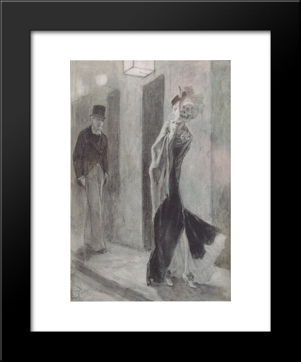 Human Pardon 20x24 Black Modern Wood Framed Art Print Poster by Rops, Felicien